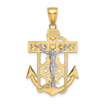 14K gold crucifix pendant