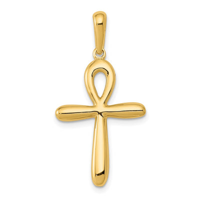 14K gold cross pendant