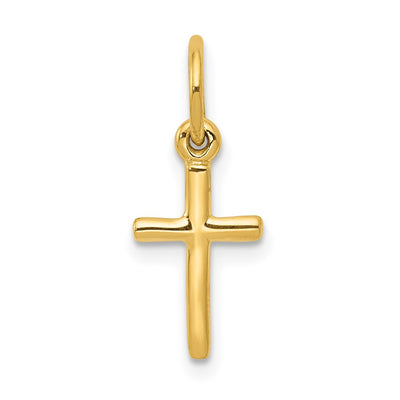 14K gold cross charm