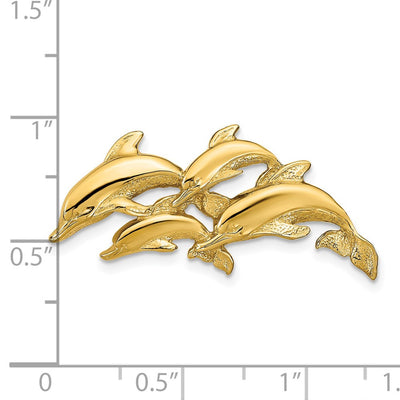 14K Dolphins Slide