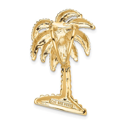 14K Palm Tree Slide, 35 x 21.5mm