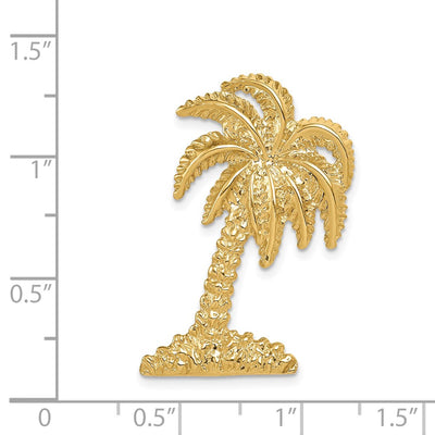 14K Palm Tree Slide, 35 x 21.5mm