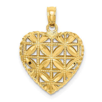 14K gold heart pendant