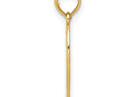 14K gold heart pendant, alternate view