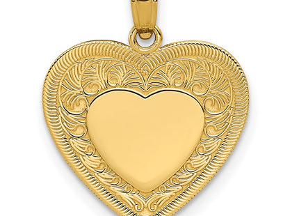 14K gold heart pendant