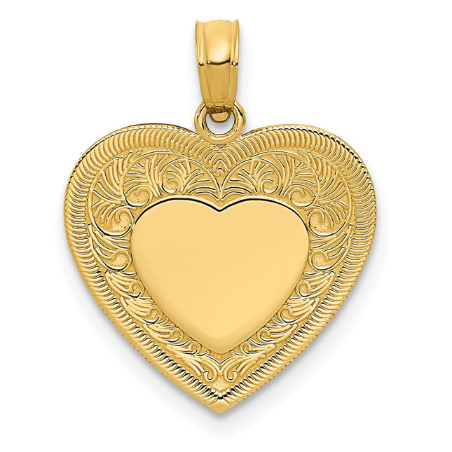 14K gold heart pendant