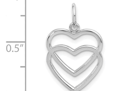 14K gold heart pendant, further view