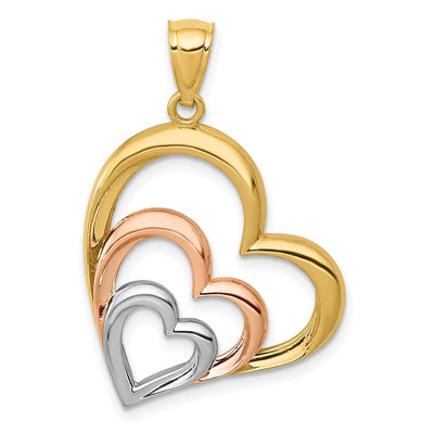 14K gold heart pendant