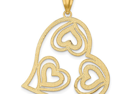 14k Yellow & Rhodium Pendants Style K2553 - Classique Jewelry Inc.