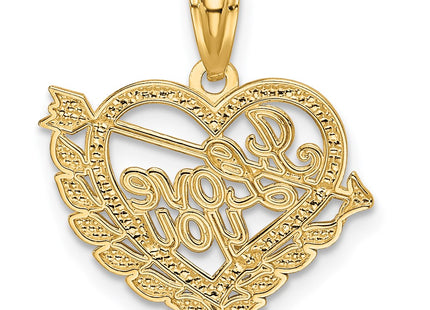 14k Yellow & Rhodium Pendants Style K2577 - Classique Jewelry Inc.