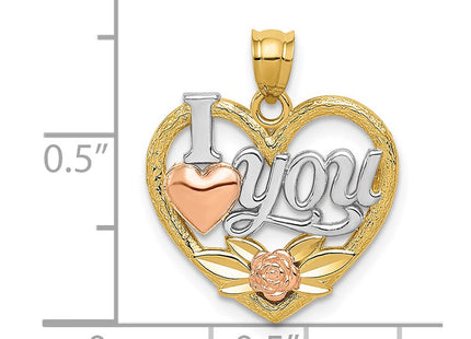 14k Two-tone Pendants Style K2589 - Classique Jewelry Inc.