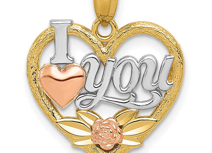 14k Two-tone Pendants Style K2589 - Classique Jewelry Inc.