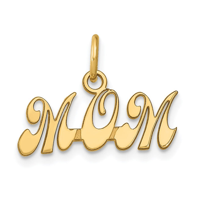 14k Mom Charm, 18 x 19mm
