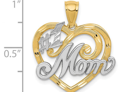14k Yellow & Rhodium Pendants Style K2643 - Classique Jewelry Inc.