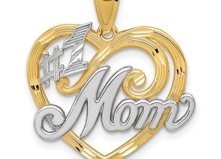 14k Yellow & Rhodium Pendants Style K2643 - Classique Jewelry Inc.