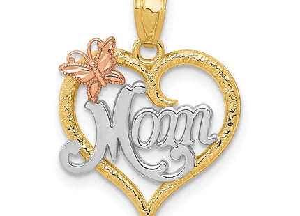 14K gold heart pendant