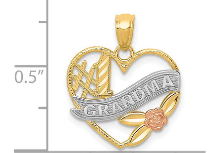 14k Two-tone Pendants Style K2672 - Classique Jewelry Inc.