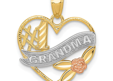 14K gold heart pendant