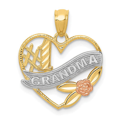 14K gold heart pendant