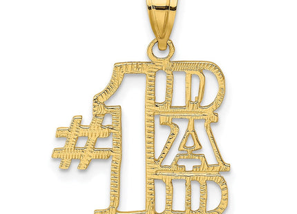 14k #1 DAD Charm (Style K2685)