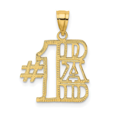 14K #1 Dad Charm, 19 x 16.3mm
