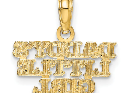 14k Daddys Little Girl Charm, 11.8 x 15.15mm