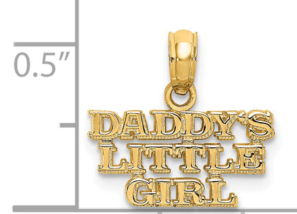 14k Daddys Little Girl Charm, 11.8 x 15.15mm