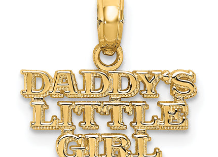 14k Daddys Little Girl Charm, 11.8 x 15.15mm