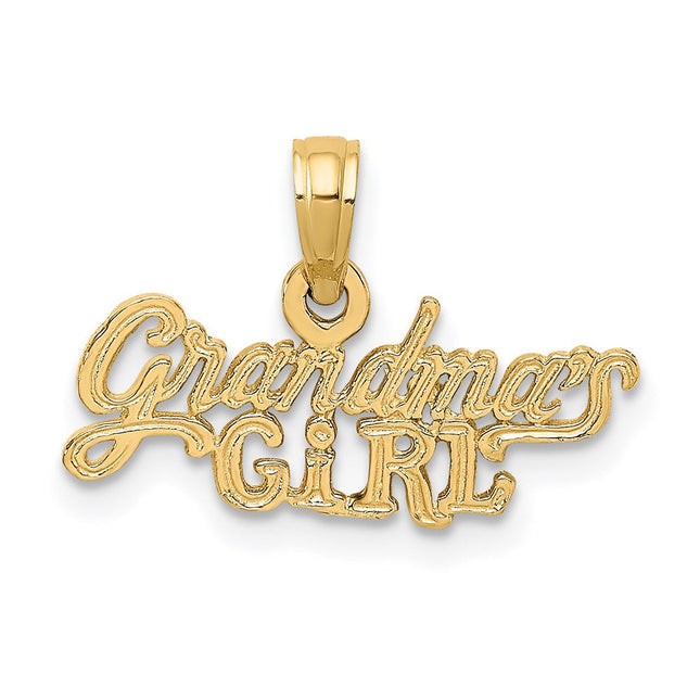 14k Grandma'S Girl Charm, 11.8 x 19.5mm