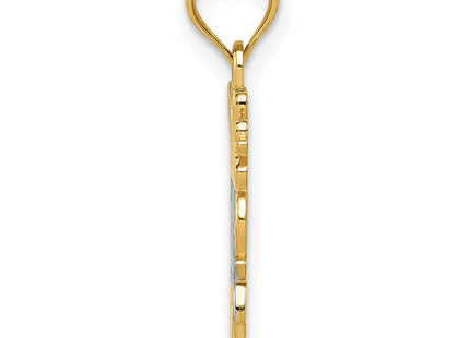 14k Yellow & Rhodium Pendants Style K2703 - Classique Jewelry Inc.