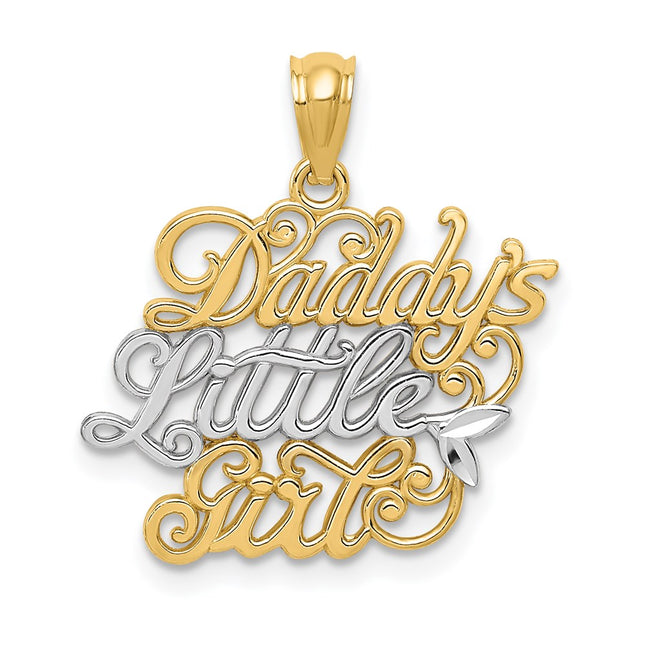 14k Yellow & Rhodium Pendants Style K2703 - Classique Jewelry Inc.