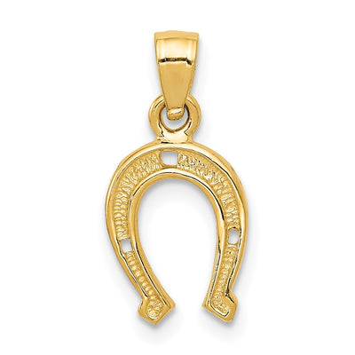 14K gold horseshoe pendant