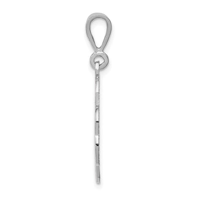 14K White Gold Trinity Clover Pendant