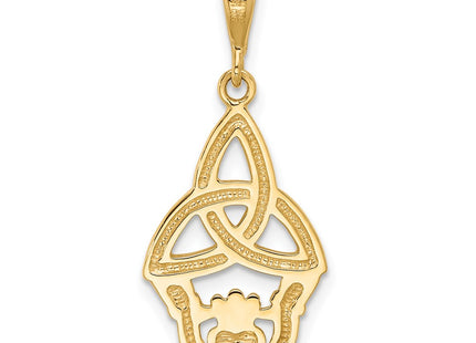 14k Yellow & Rhodium Pendants Style K2744 - Classique Jewelry Inc.