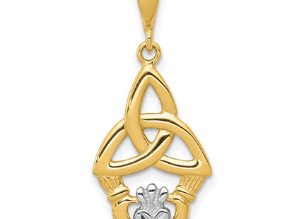 14k Yellow & Rhodium Pendants Style K2744 - Classique Jewelry Inc.