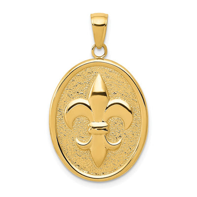 14K gold oval pendant