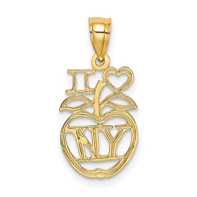 14K I HEART NY Apple Charm