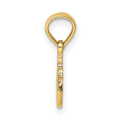 14K #1 Teacher Charm, 7.75 x 14.1mm