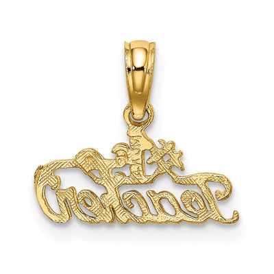 14K #1 Teacher Charm, 7.75 x 14.1mm