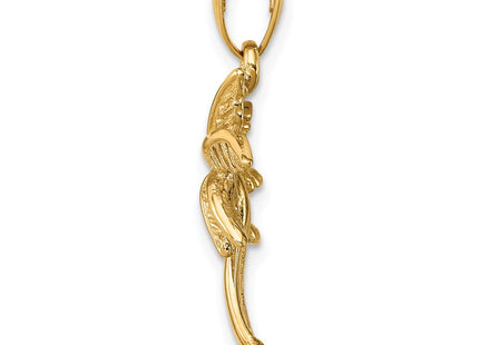 14K gold tree pendant, alternate view
