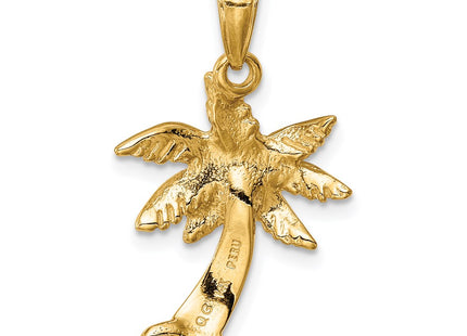 14K gold tree pendant, another view