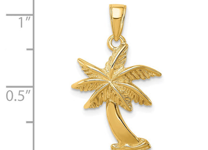 14K gold tree pendant, further view