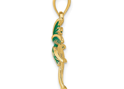 14K gold tree pendant, alternate view