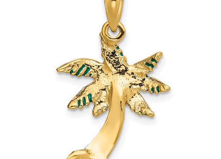 14K gold tree pendant, another view