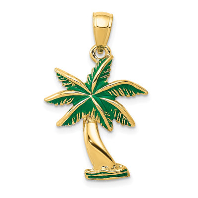 14K gold tree pendant