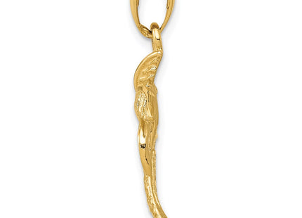14K gold tree pendant, alternate view