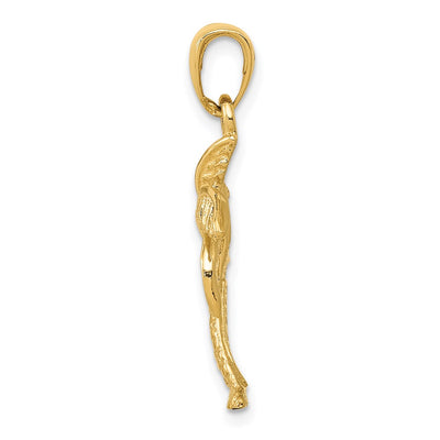 14K Palm Tree Pendant, 28 x 16mm