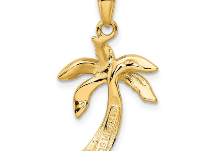 14K gold tree pendant, another view