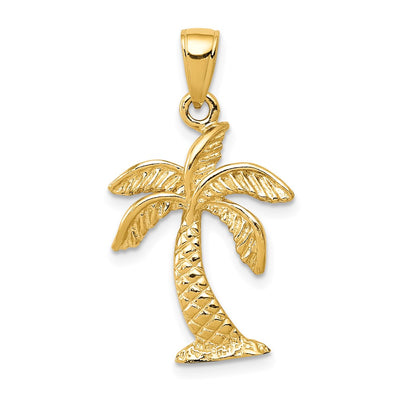 14K gold tree pendant