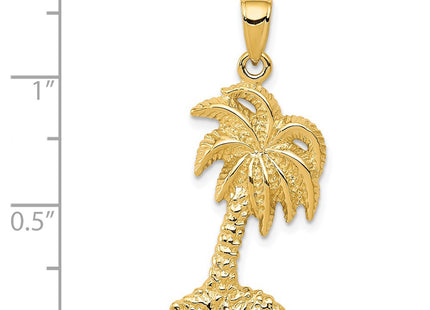 14K gold tree pendant, further view